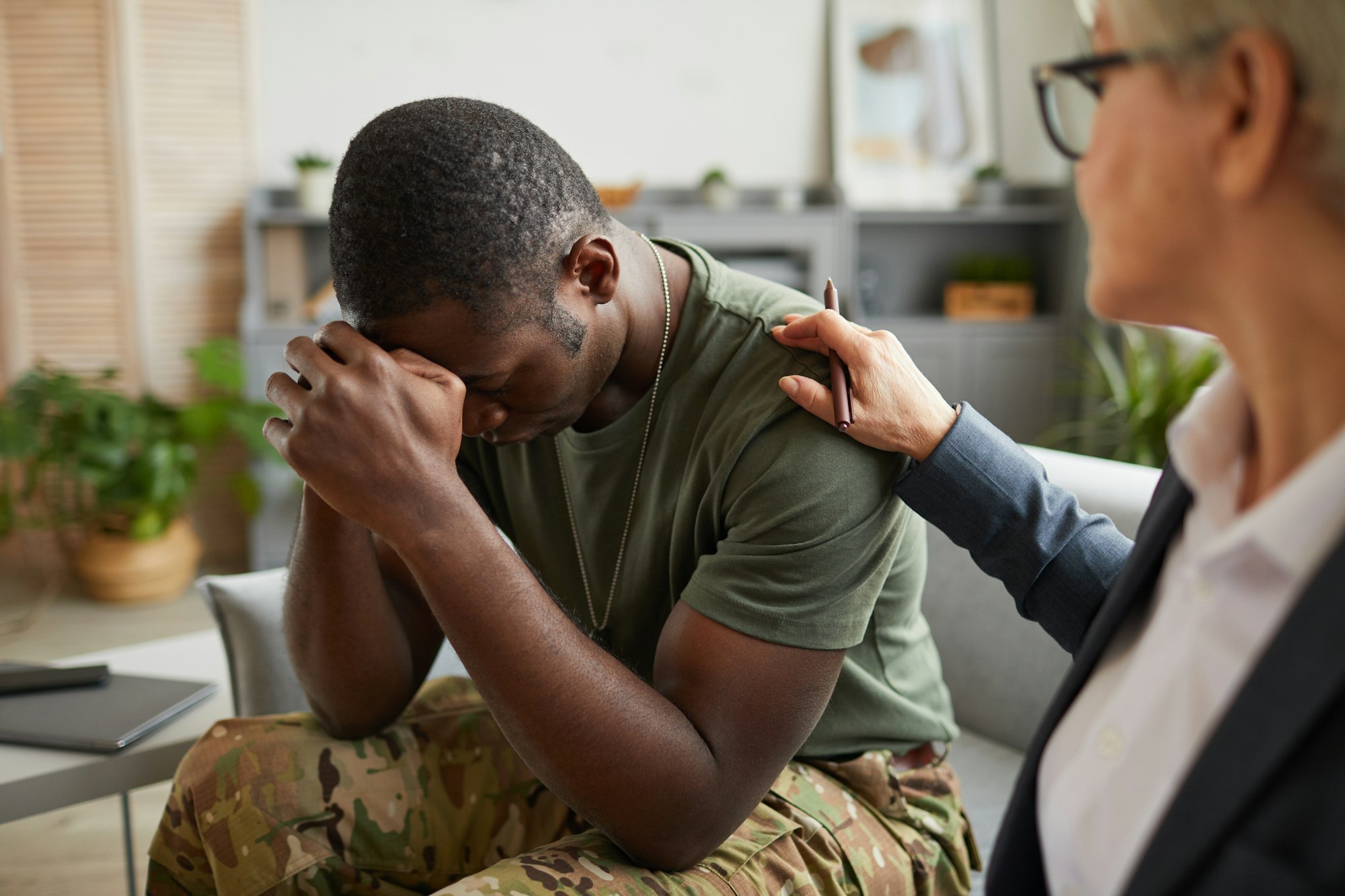 Man suffering from depression